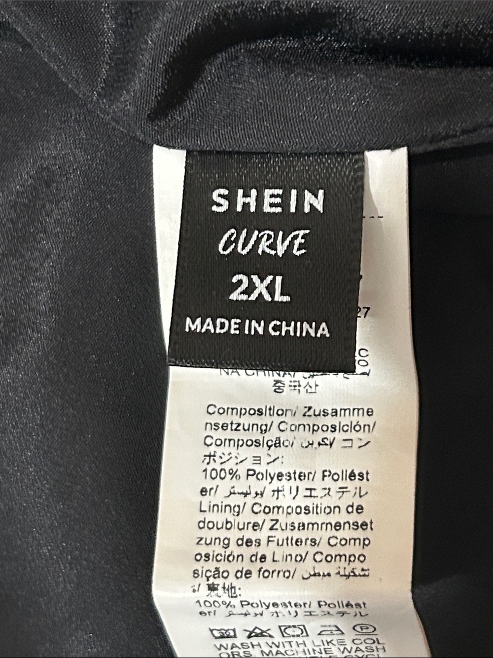 SHEIN Black Spaghetti Strap Ruffle-Hem Mini Dress Sz 2XL - Picture 5 of 7
